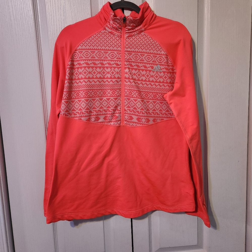 orange/pink coral adidas jacket